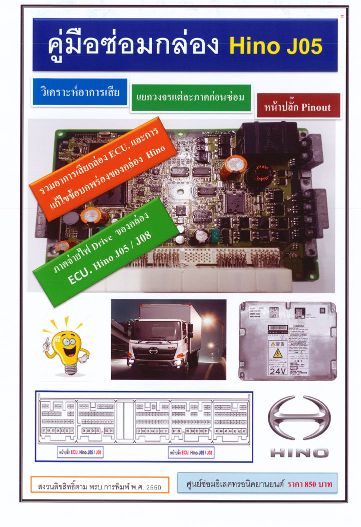 ปก คู่มือซ่อมกล่อง ECU Hino J05