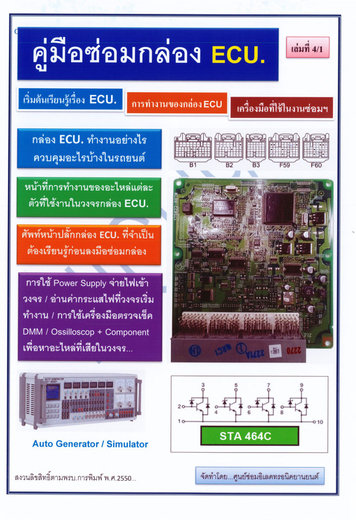 ปก คู่มือซ่อมกล่อง ECU เล่มที่ 4-1