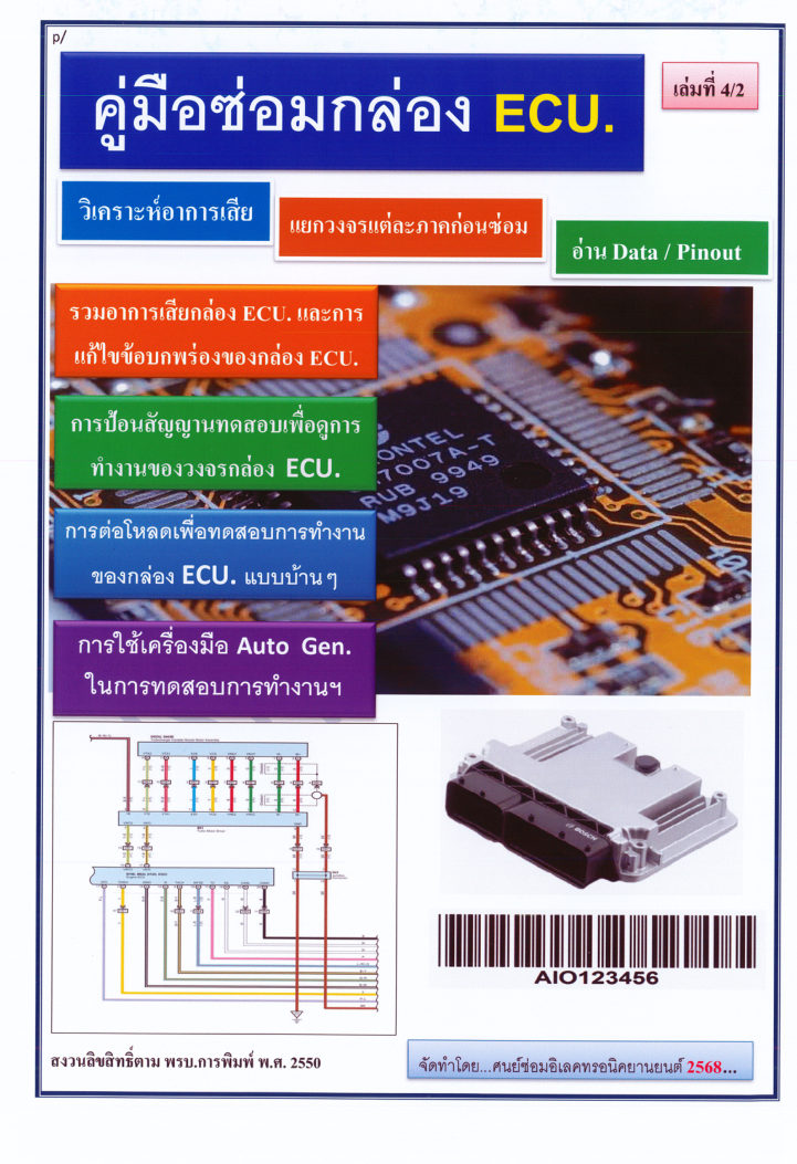 ปกหนังสือ คู่มือซ่อมกล่อง ECU เล่มที่ 4-2