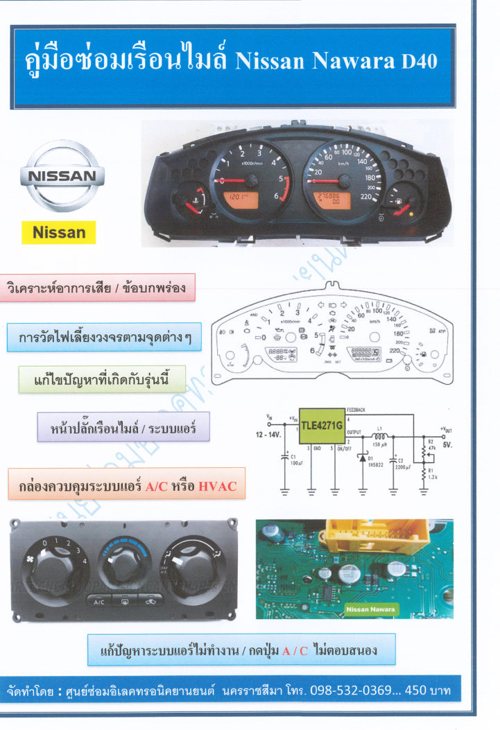 ปกหนังสือ คู่มือซ่อมเรือนไมล์ Nissan Navara D40