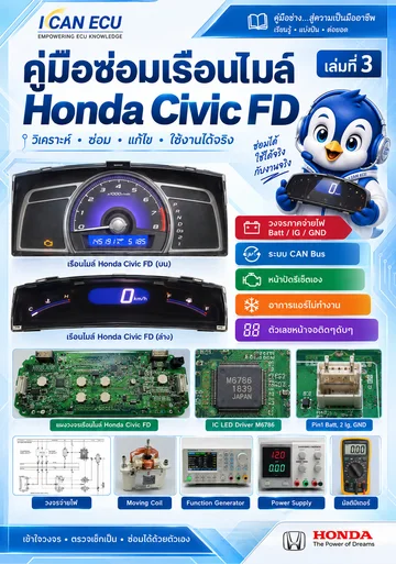 ปก คู่มือซ่อมเรือนไมล์ Honda Civic FD