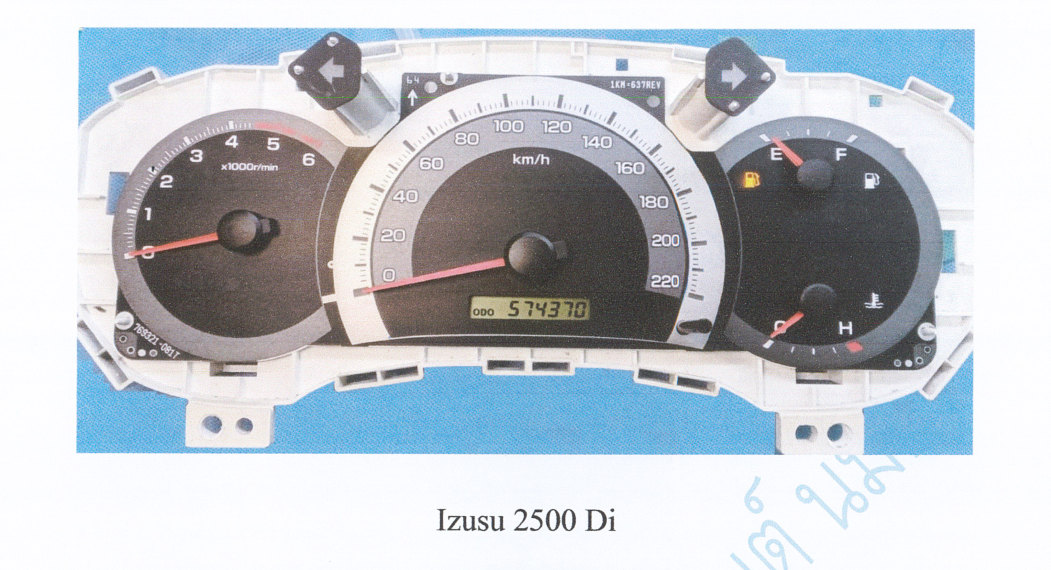 ตัวอย่างหน้าปัด Isuzu Di